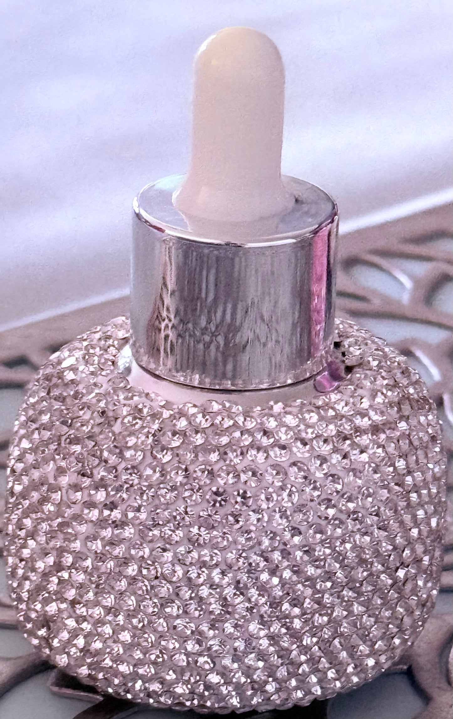 Body Oil- 2 oz. Silver Rhinestone with silver top