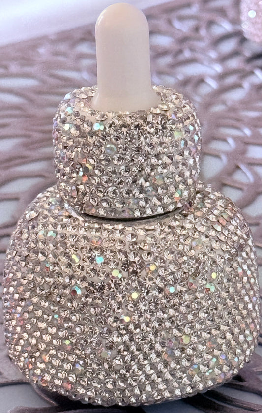 Body Oil- 2 oz. Silver Rhinestone with rhinestone top